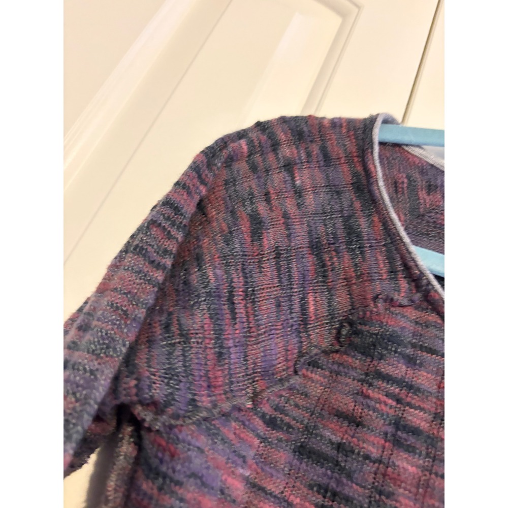 We The Free Marled Knit Long Sleeve Thermal Top Shirt Burgundy Grey L - Picture 5 of 7